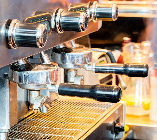 Kaffeemaschine bereit Metall Maschine heißen Objekt Stock foto © vichie81