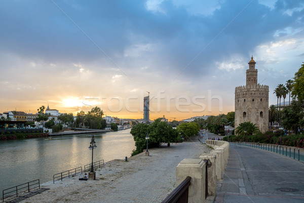 Golden Tower Seville Spain Stock photo © vichie81