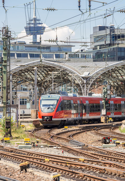 Ingázó vonat Németország piros állomás parfüm Stock fotó © vichie81