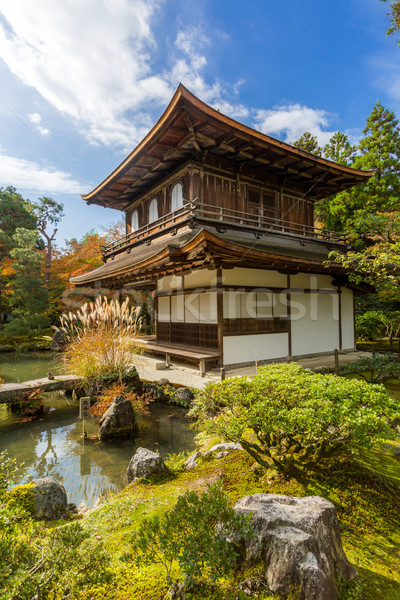 Foto stock: Quioto · templo · prata · Japão · água · edifício