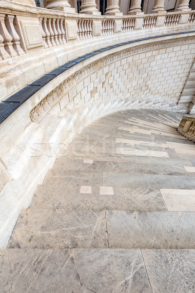 ősi lépcsőház Marseille Franciaország épület park Stock fotó © vichie81
