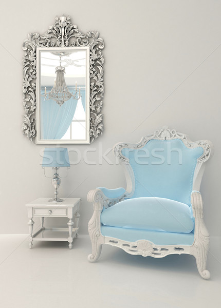 Barokowy meble luksusowe wnętrza świetle ramki Zdjęcia stock © Victoria_Andreas