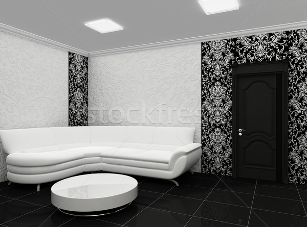 White sofa in stylish interior with decor Stock photo © Victoria_Andreas