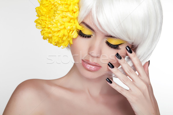 Beauty Portrait. Beautiful Spa Woman Touching her Face. Perfect  Stock photo © Victoria_Andreas