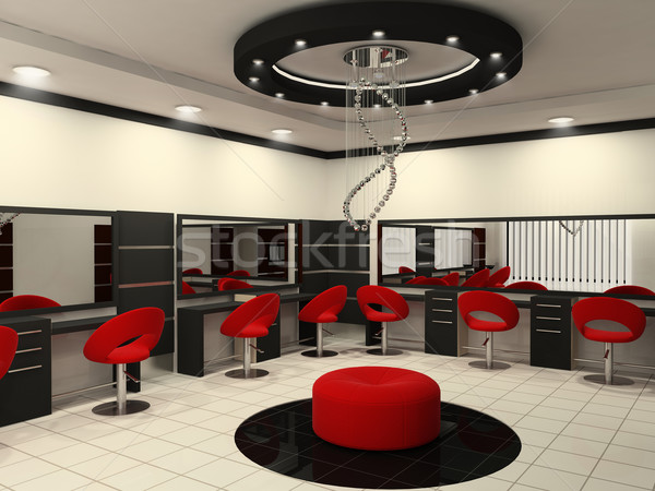Luxurious interior of a beauty salon with creative ceiling Stock photo © Victoria_Andreas