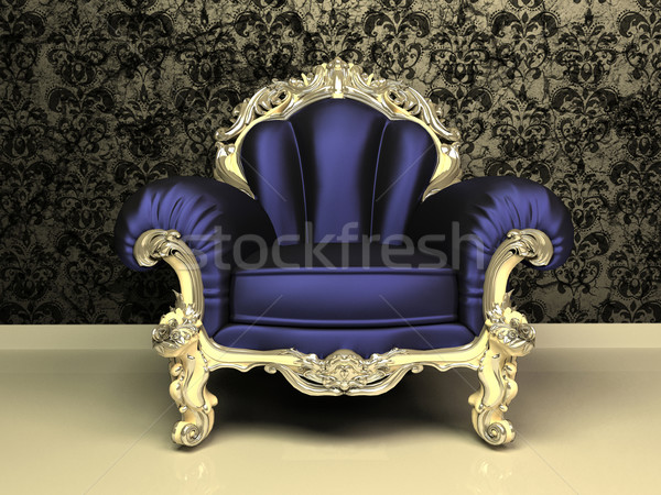 Modern Baroque armchair with decorative frame in luxury interior Stock photo © Victoria_Andreas