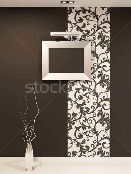 Vacío marco foto decorativo pared vegetales Foto stock © Victoria_Andreas