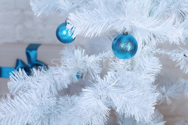 Xmas tree decoration, fur-tree decorated with New Year's toys Stock photo © Victoria_Andreas