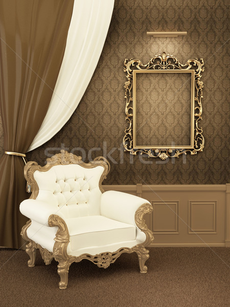 Fotoliu cadru regal apartament interior luxos Imagine de stoc © Victoria_Andreas