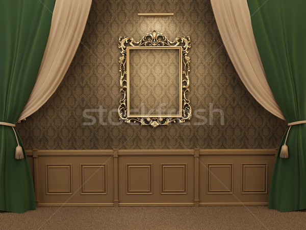 Foto stock: Galería · interior · vacío · marcos · pared · marco
