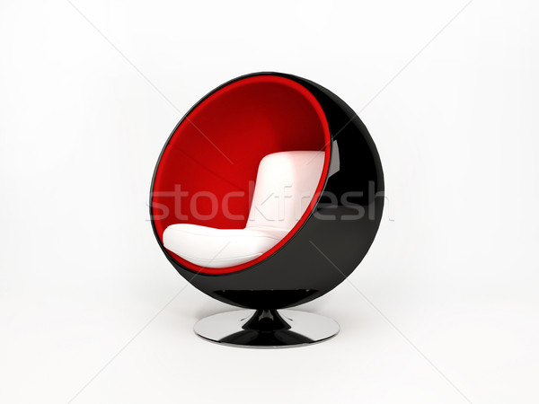 Modern semicircular armchair isolated on white background Stock photo © Victoria_Andreas
