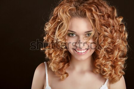 Attractive smiling teen girl with Curly Hair wavy hair, curl on  Stock photo © Victoria_Andreas