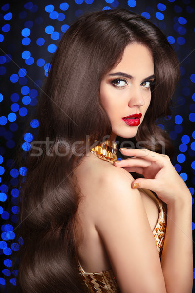 Belleza morena retrato elegante dama Foto stock © Victoria_Andreas