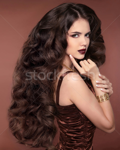 Gezonde lang haar mooi meisje kapsel make elegante Stockfoto © Victoria_Andreas