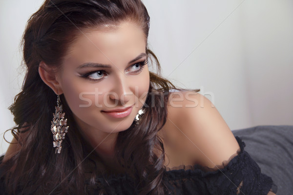 Foto stock: Retrato · hermosa · modelo · mujer