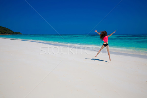 Foto d'archivio: Bella · donne · felicità · libertà · spiaggia · godimento