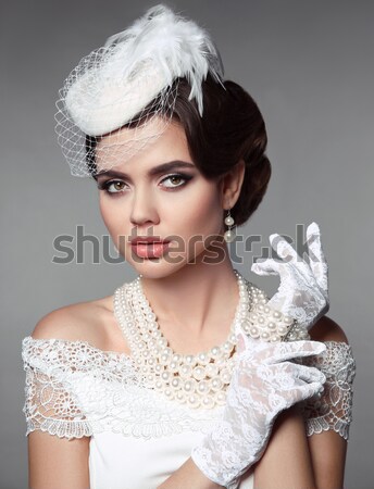 Beautiful rock woman with hair styling and evening make-up. Jewe Stock photo © Victoria_Andreas