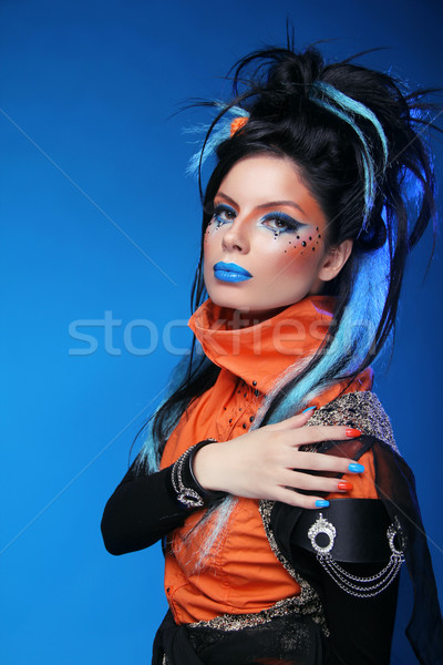 Beauty Fashion Girl Portrait. Makeup. Manicured nails. Hairstyle Stock photo © Victoria_Andreas