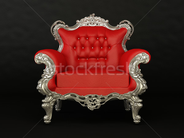 Luxurious red armchair on the black background Stock photo © Victoria_Andreas