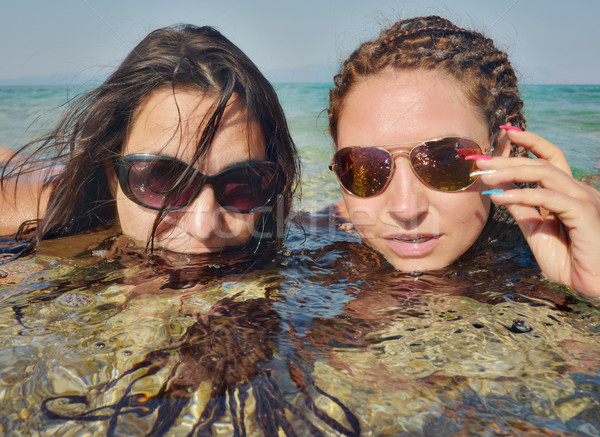 Deux belle femmes eau filles [[stock_photo]] © vilevi