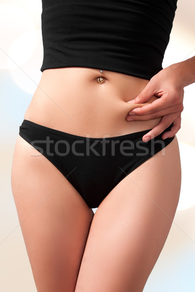 Foto stock: Vientre · grasa · calorías · dieta · delgado · figura