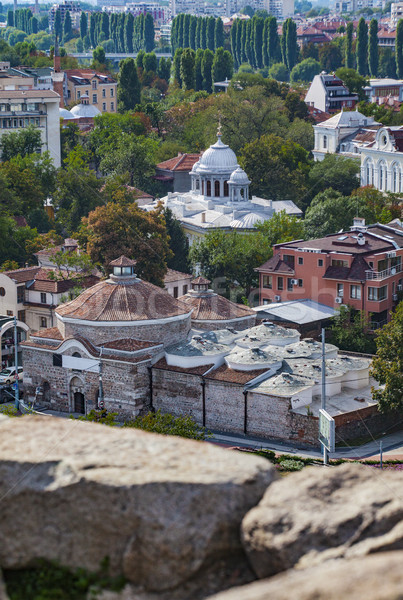 Bulgarien Ansicht vertikalen schönen Stadt km Stock foto © vilevi