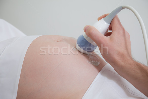 Ultrasons scanner abdomen grossesse femme enceinte hôpital [[stock_photo]] © vilevi