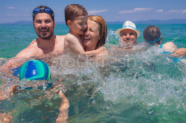 Generations Sea Water Family Happy Stock photo © vilevi