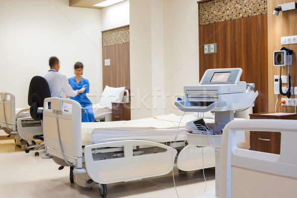 Krankenhaus Zimmer modernen EKG verschwommen Figur Stock foto © vilevi