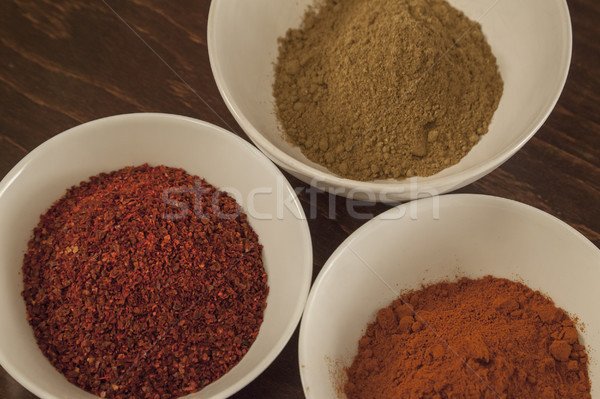 Etíope especias rojo pimienta tres Foto stock © vilevi