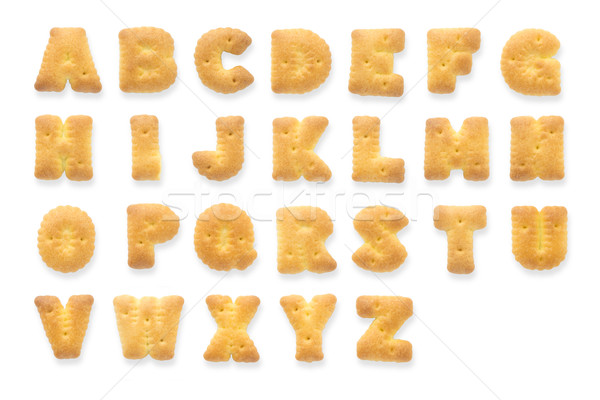 English Alphabets, Collage of 26 isolated biscuit cookie letters Stock photo © vinnstock