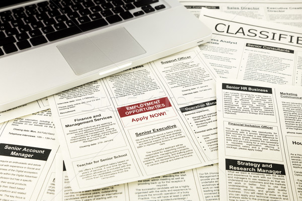 newspaper with advertisements and classifieds ads Stock photo © vinnstock