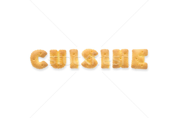 The Letter Word CUISINE. Alphabet  Biscuit Cracker Stock photo © vinnstock