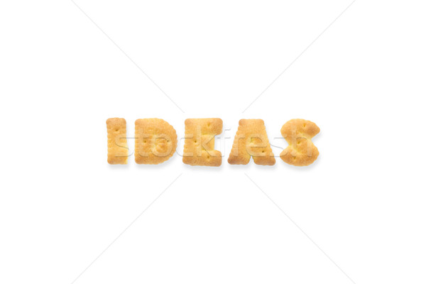 Schreiben Wort Ideen Alphabet Cookie Kekse Stock foto © vinnstock