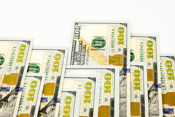 Nieuwe 100 dollar bankbiljetten geld bonus Stockfoto © vinnstock