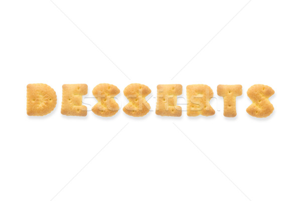 Stock photo: The Letter Word DESSERTS. Alphabet  Cookie Biscuits