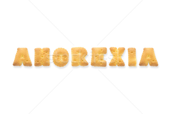 Scrisoare cuvant anorexia alfabet cookie Imagine de stoc © vinnstock