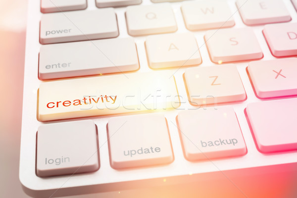 Light from CREATIVITY  button of computer keyboard  Stock photo © vinnstock