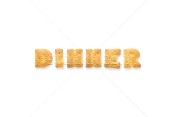 The Letter Word DINNER. Alphabet  Cookie Cracker Stock photo © vinnstock