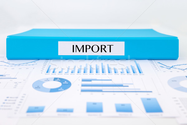 Stock photo: Import documents, graphs and supplier purchase summary reports