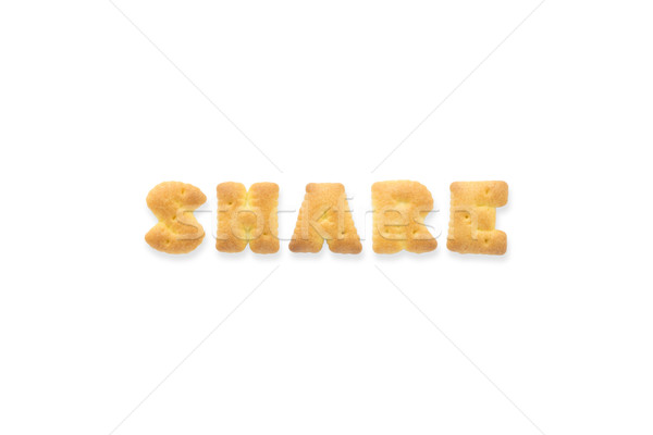 Brief woord alfabet cookie biscuits collage Stockfoto © vinnstock