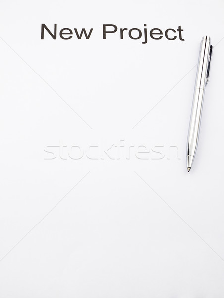 Pomysł nowego projektu puste papieru pióro Zdjęcia stock © vinnstock