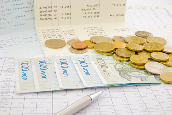 currency and paper money of Korean Stock photo © vinnstock
