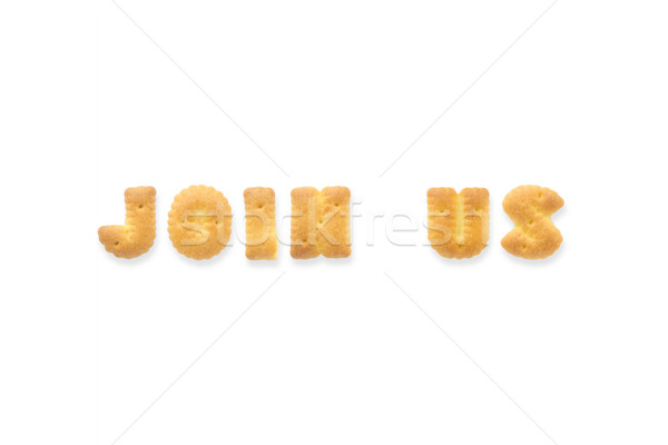 The Letter Word JOIN US Alphabet Biscuit Cracker Stock photo © vinnstock