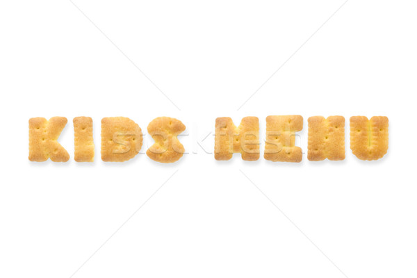 信 字 孩子們 菜單 字母 餅乾 商業照片 © vinnstock