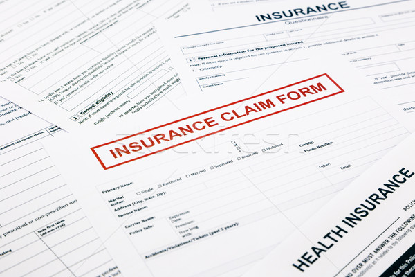 Stock photo: insurance claim form,