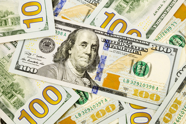 Stock foto: Neue · 100 · Dollar · Banknoten · Währung · Inflation