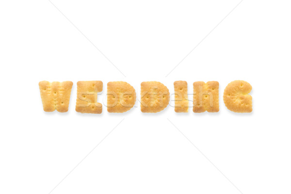 Schreiben Wort Hochzeit Alphabet Cookie Kekse Stock foto © vinnstock