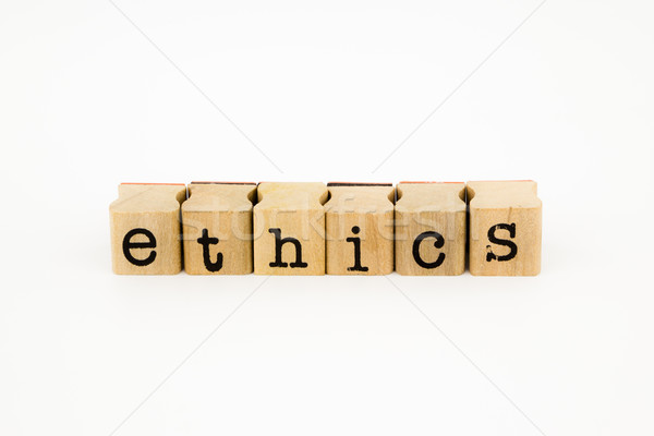 Stock photo: ethics wording isolate on white background