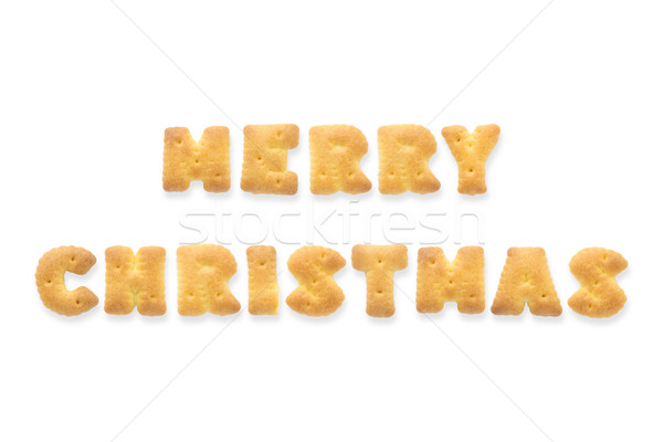 The Letter Word MERRY CHRISTMAS. Alphabet  Cookie Cracker Stock photo © vinnstock